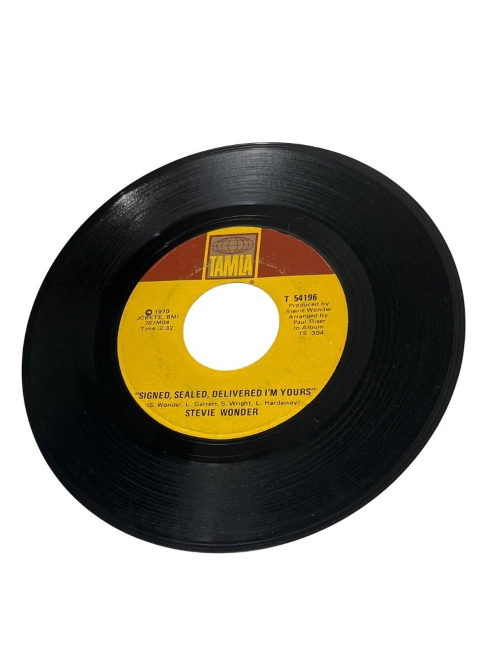 Stevie Wonder Tamla 45 RPM Vinyl - Im More Than Happy / Signed Sealed Delivered
